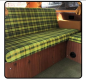 Preview: Westfalia-Sitzbezug-T2-Camper-orange-gelb-kariert-Schlafbank